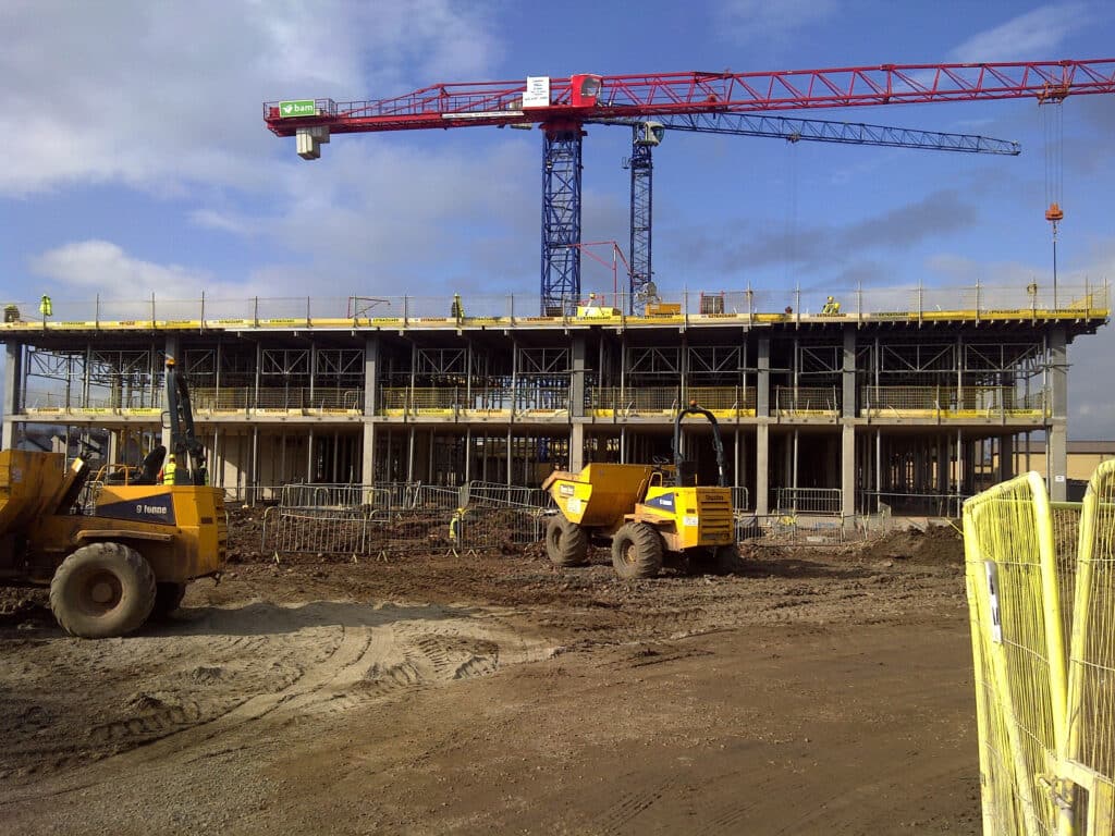 Precast Concrete installation at Construction Site